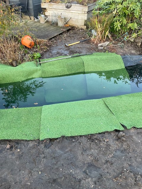 water over turf