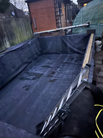 Koi pond work in progress 2
