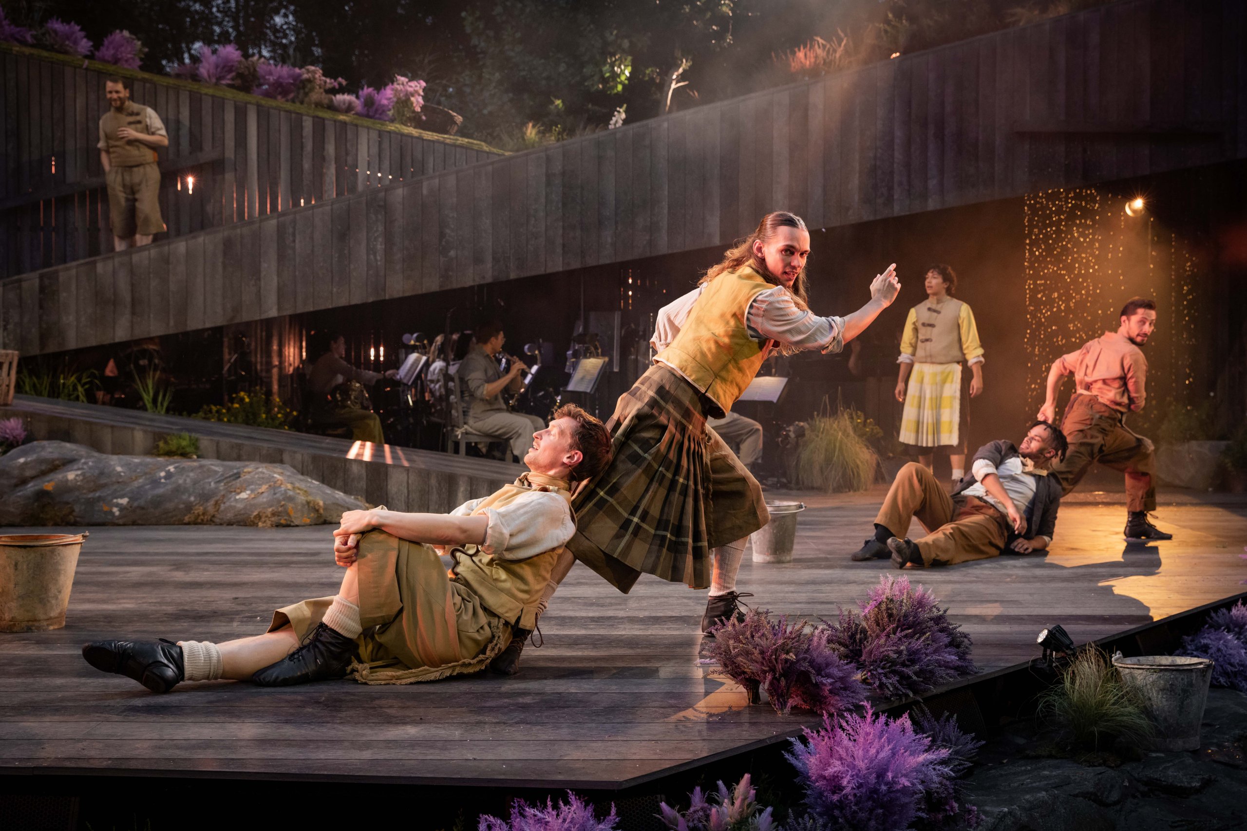 A photograph of a show at the open air theatre.